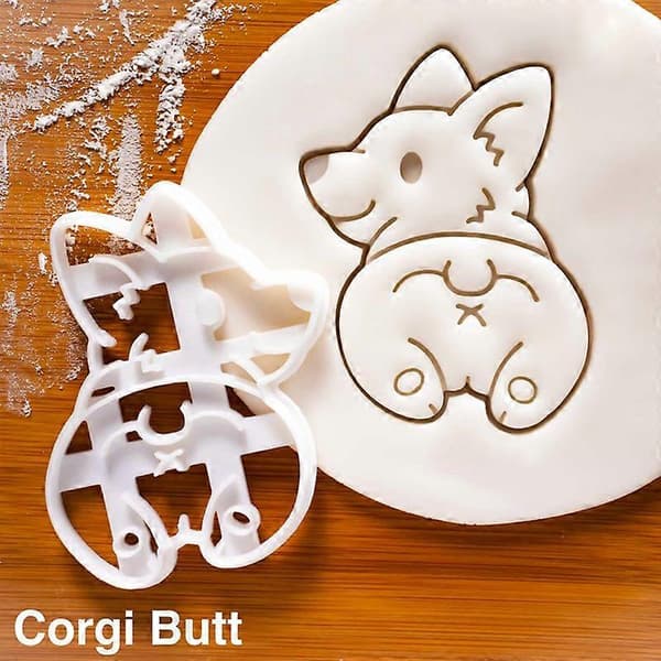 Kakform i Plast, Corgi-rumpa (2 Delar)