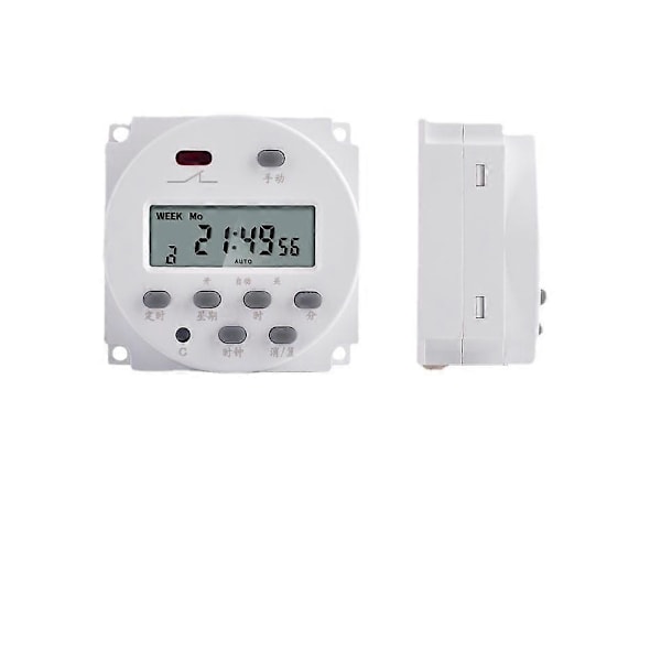 Tidsbryter AC 220V-240V 16A programmerbar digitalt display LCD elektronisk tid