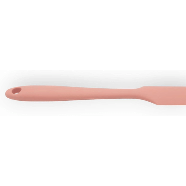Pastellrosa silikonspatel för att breda frosting på tårtor, 24 cm