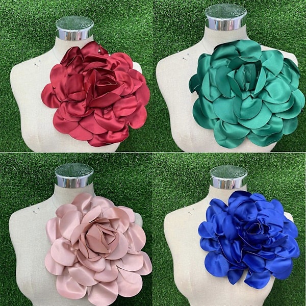 (Ljusrosa) Stilfull 24cm Kavajnål Boutonniere Trendig Blomsterbrosch Vacker Kavajdekoration för Affärsmöten Fester Ljusrosa