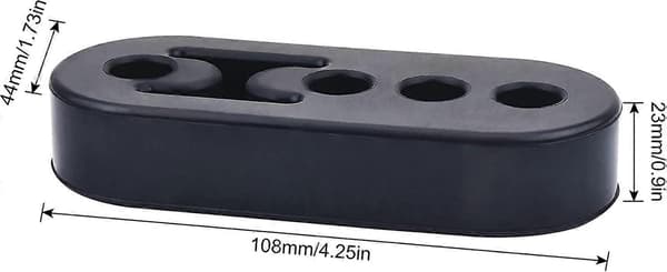 2 stk. Eksosoppheng Gummijusterbar Isolatorforing Feste 4 Hull Universal
