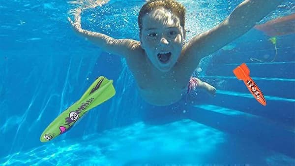 Dykpoolleksak Undervattenssimning Kastande Dykartorped Haj, 4-pack