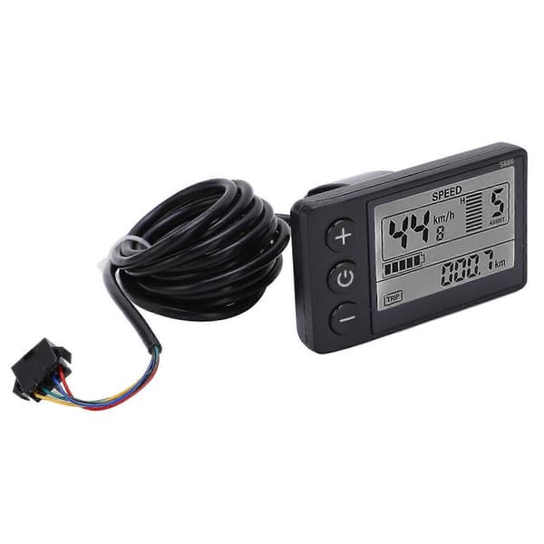 S866 Elektrisk Sykkel Display LCD Meter 24V 36V 48V Elektrisk Sparkesykkel Kontrollpanel med SM Plugg