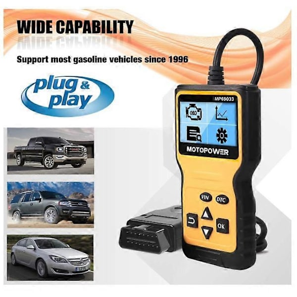 Universal OBD2 Bildiagnoseværktøj Kode Læser Diagnosekuffert Auto Scanner Diagnose OBDII Fransk Support