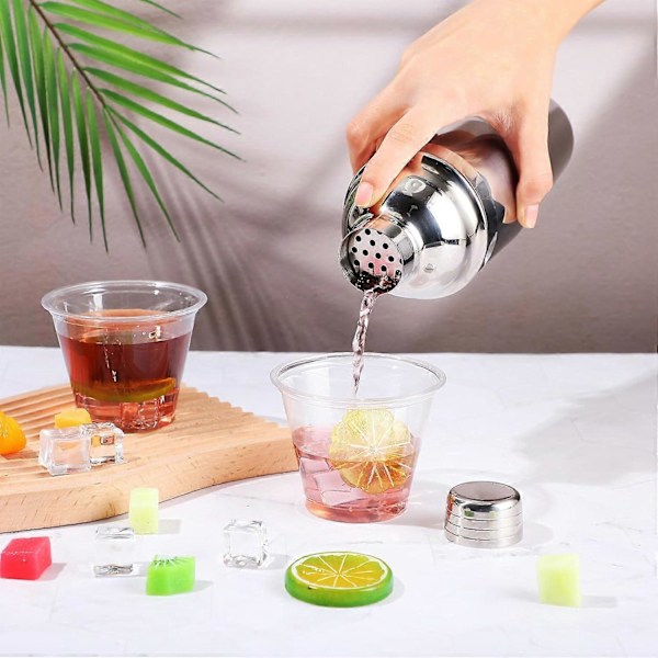 6 stk. Profesjonell Cocktailshaker i Rustfritt Stål for Bartending Bar Party 550 ml