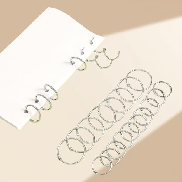 Bokringer, 120 stk ringpermer, 20 mm permringer