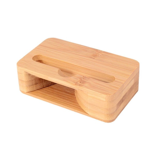 Bambus telefonholder, telefon lydforstærker, højttalerstativ