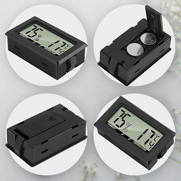 Mini Digital LCD Termometer Hygrometer Temperatur Fugtighed -50~70 10%~99% RH Bærbar Termometer Thermo Hygrometer Indikator til Kontor Køkken Hum