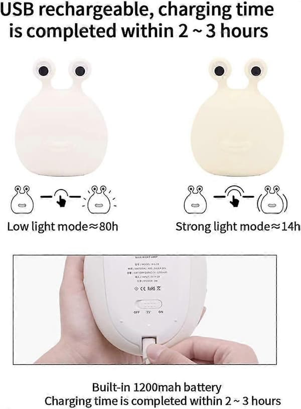 Myk Squishy Silikon Søt Dyre Nattlampe for Soverom Barnerom
