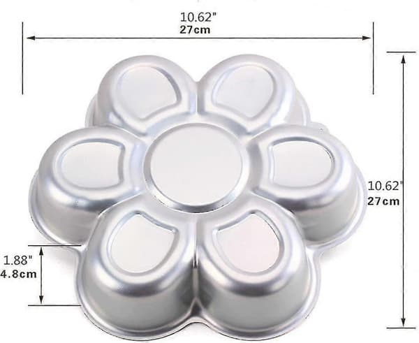Kakeform i aluminium 3D blomsterform bakeform DIY bursdagskakeform kjøkkenutstyr