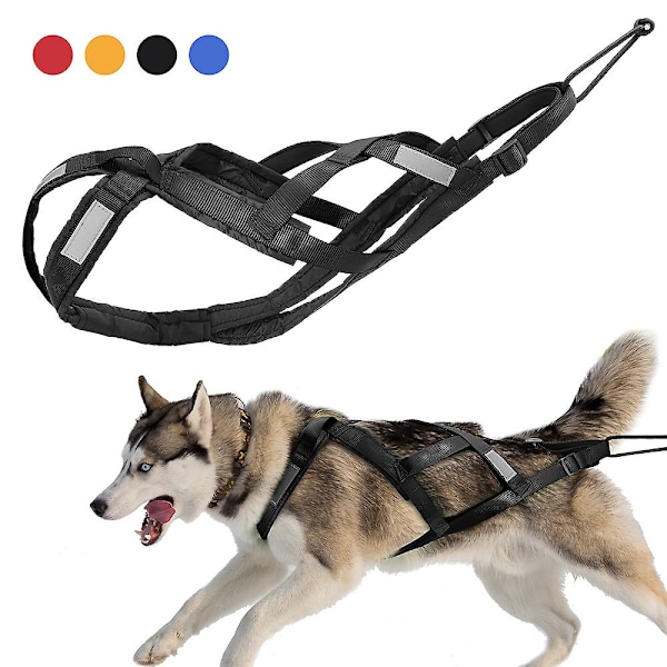 (Svart 2XL) Hundsläde Vikt Dragsele Reflex för Husdjur Träning