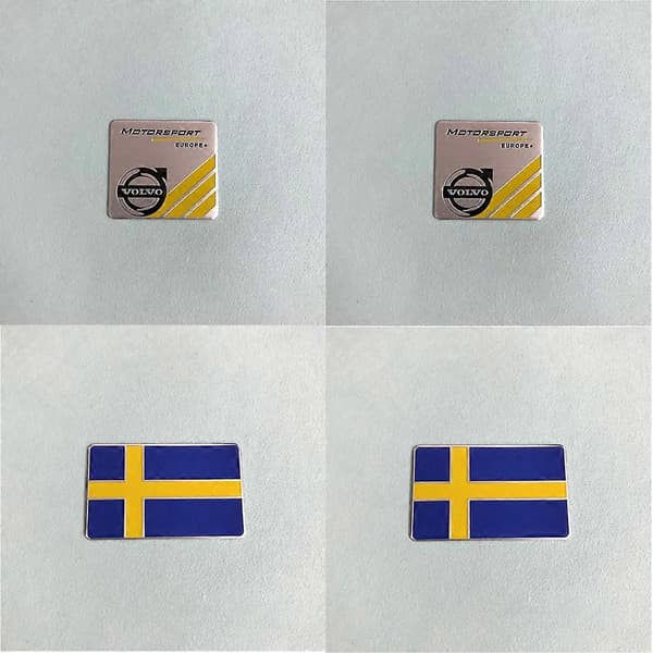 kaksi Volvo-logoa etusäleikköön, kumpikin