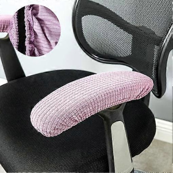 Lys kaffe 1 par polyester armlenetrekk for kontorstol - Avtakbare, elastiske, vaskbare og vanntette