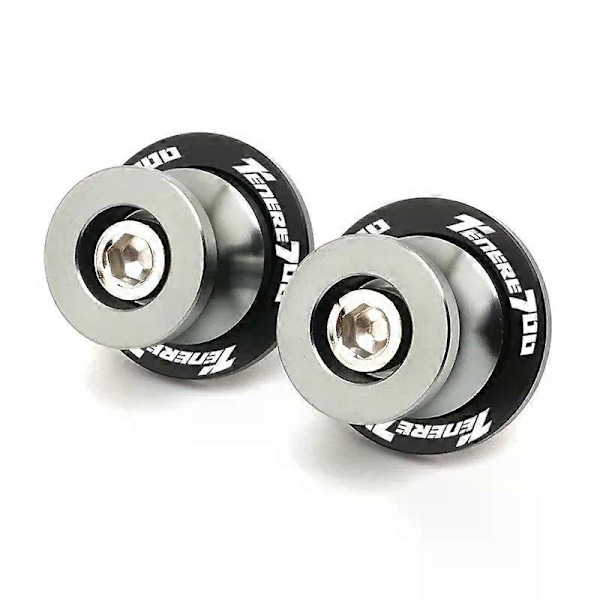 (Svart) For Yamaha Tenere 700 Tenere700 T7 Rally Edition 2022 2023 6MM CNC Nye svingarmsspoler Slider Stand Skruer Motorsykkel Tilbehør
