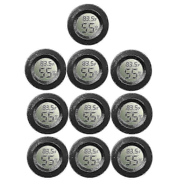 10-pak Mini Hygrometer Termometer Måler Digital LCD Skærm Til Drivhus Børneværelse Reptil Inkuba