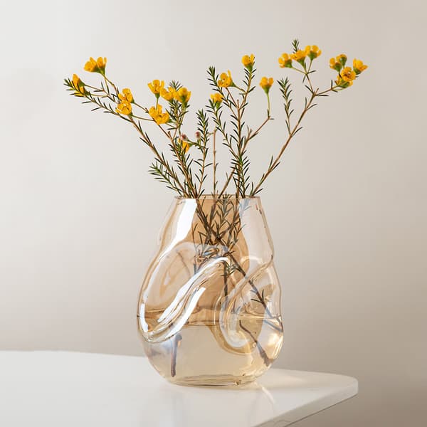 Glassblomstervase, moderne minimalistisk blomsterdekorasjon