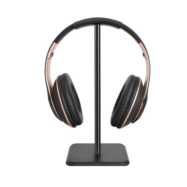 Hovedtelefonstativ, universelt hovedtelefonstativ, headsetstativ sort
