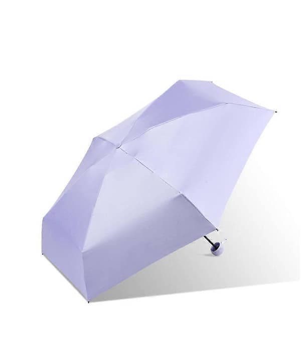 Reseparaply, mini resparaply 6 ribbor Solid paraply Vikbart solskyddsparaply Vindtt regnparaply Lätt litet paraply c