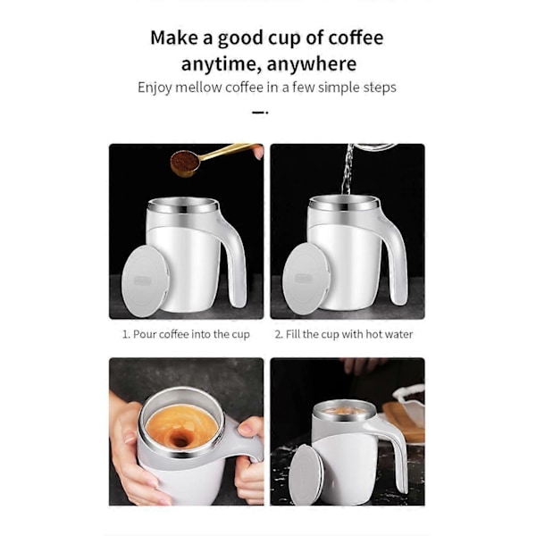 304 Rostfritt Stål Automatisk Magnetisk Elektrisk Kaffebryggare med Omrörningskopp för Kaffe 380ML