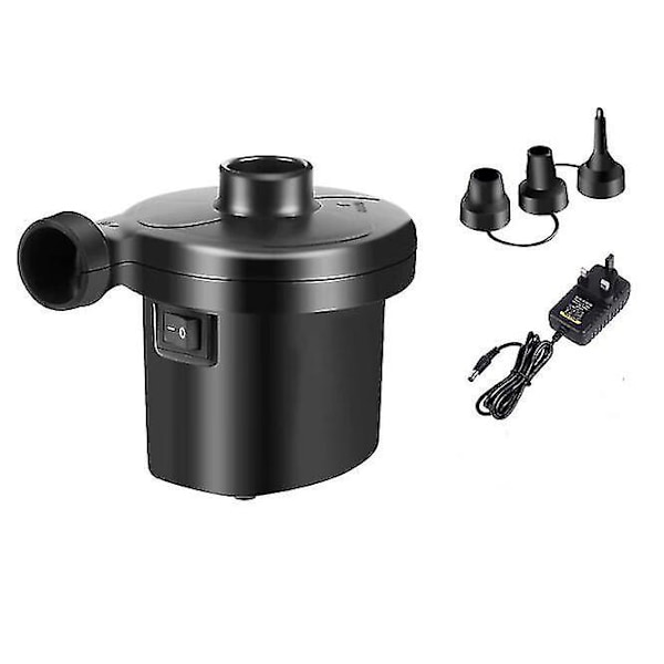 Elektrisk Luftpumpe, Bærbar Luftmadrasspumpe for Oppblåsbare Bassengleker, Pumpe for Oppblåsing/Tømming Perfekt for Utendørs Camping, Oppblåsbare Puter