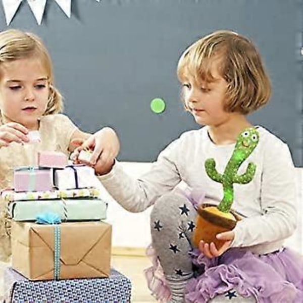 Dansende kaktusleke som gjentar det du sier, snakkende kaktus plysjleke som tar opptak, syngende kaktus mimikkleke for gaver