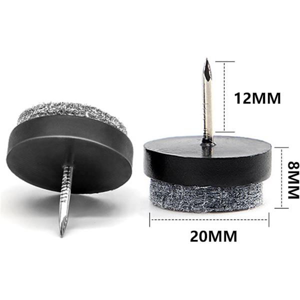 20 filtdutter til stole, filtdutter med søm 20 mm, dutter