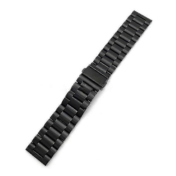 Armband i rostfritt stål för Garmin Venu 2 Plus-klocka, justerbart, utbytesrem Black