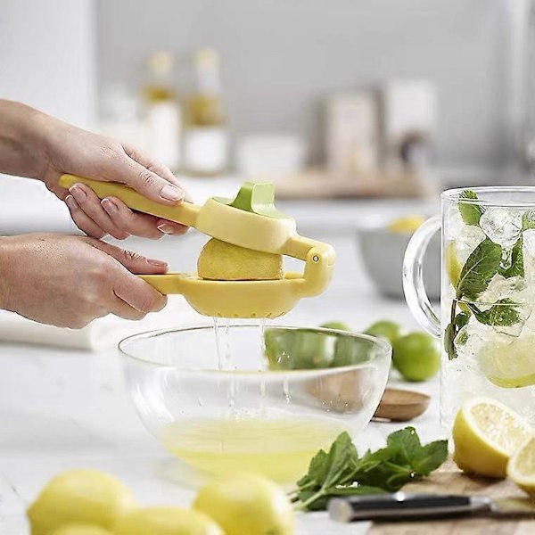 (Blå) Manuell juicepress Hem liten press - citronpress - citron