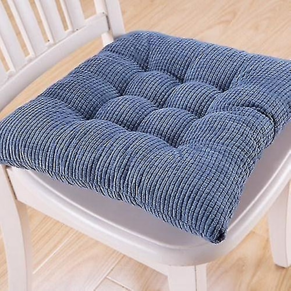 Tykkere puter stolputer student stolputer safirblå 45x45cm plysj