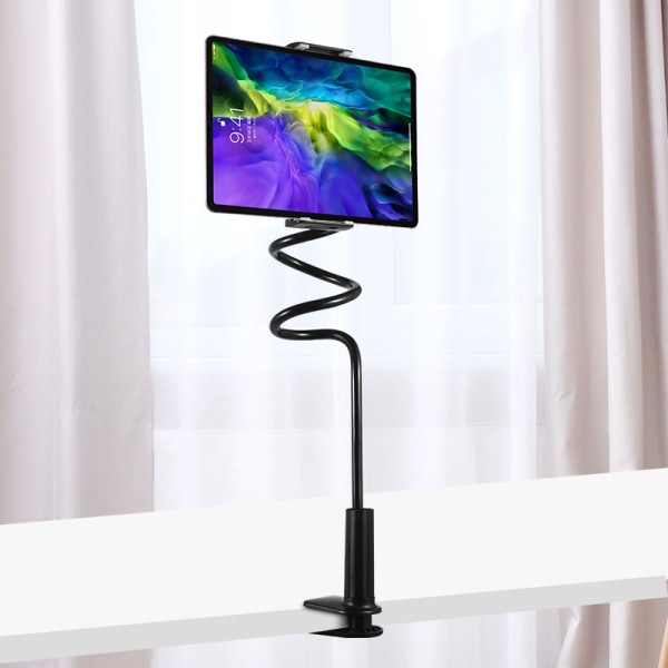 Spiralbotten skrivbord sängbord livestreaming mobiltelefon surfplatta hållare - 80cm 80 cm svart