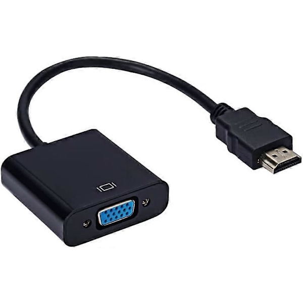 HDMI till VGA Adapter, HDMI till VGA Adapter Konverterare Guldpläterad Full HD 1080P Extern Videokort Multi-Monitor Adapter, Stationär Dator, Monitor, Pro