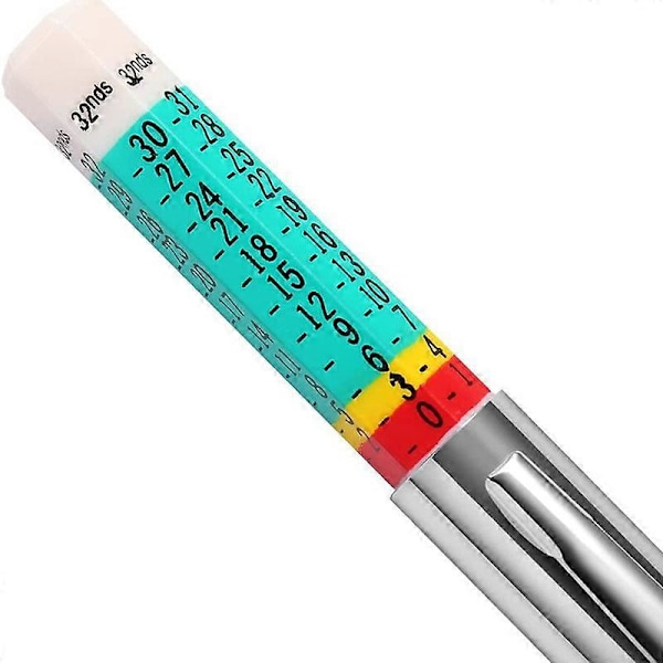 2 st Däckdjupsmätare, Däckmönster Däckdjupsmätare, Däckdjupsmätare 6-sidig Smart Färgkodad Däckdjupsmätare, 25 MM / 32-delar