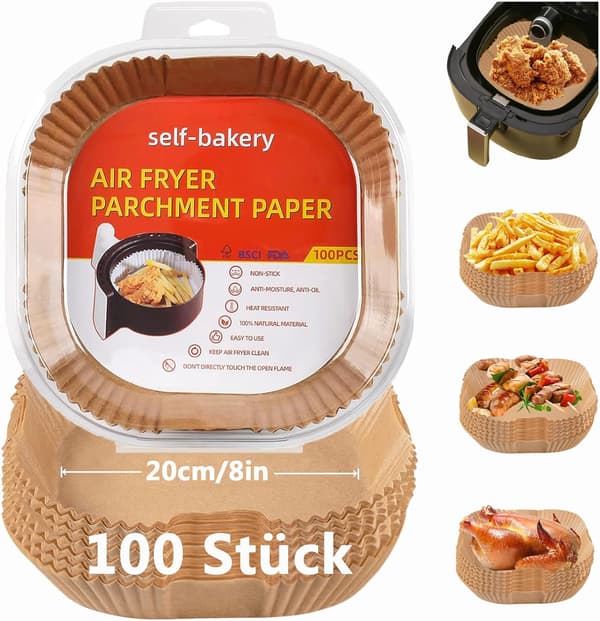 Airfryer papirforinger, engangs papirforinger 20x4,5 cm