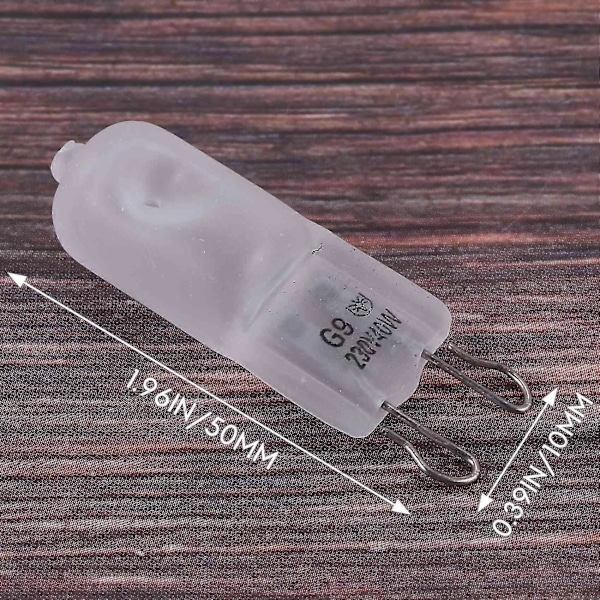 10x G9 halogen varmhvit kontorkapsel frostet pære 40w 230v