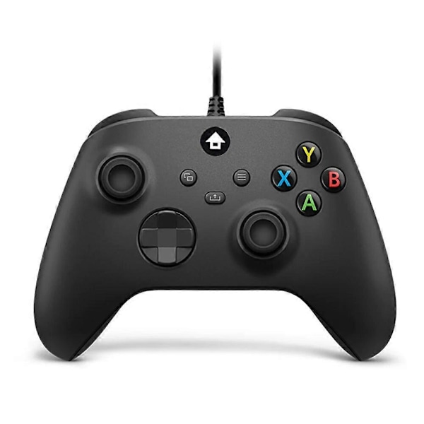 (Sort) Kablet Controller til Xbox One Microsoft Xbox Series X S Joystick Gamepad Spillekonsol Joypad PC Håndtag Grip Dobbelt Vibration