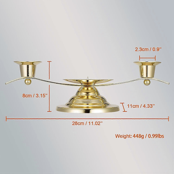 Guld Unity Ljushållare för Bröllop, 28 cm x 11 cm x 8 cm