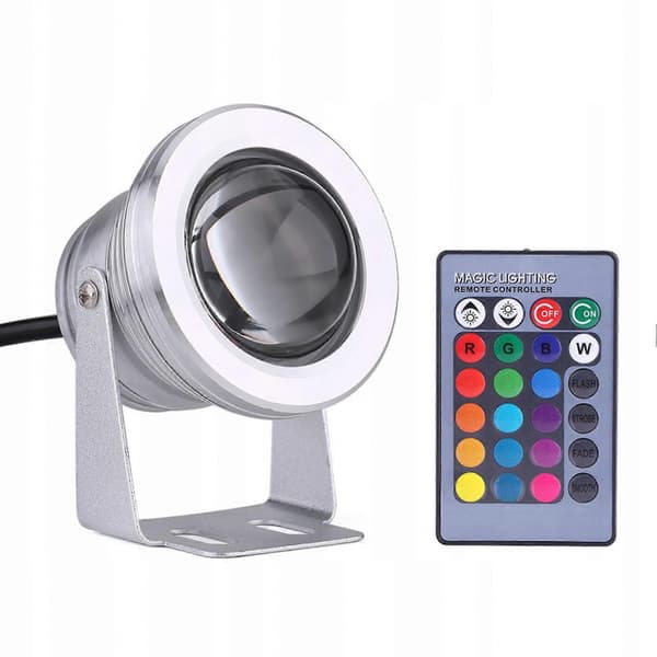 12v 10w Rgb Dam Belysning Sølvhvit