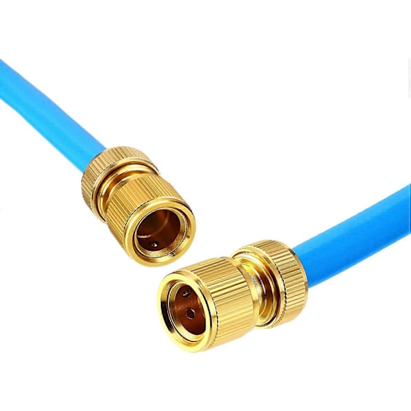 Pakke messing haveslangefittings til haveslangehane (dobbelt messingkobling)