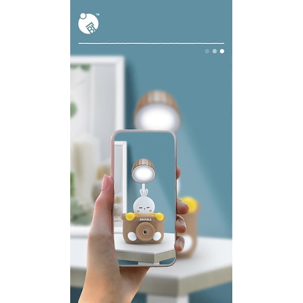 Rosa Skrivebordslampe, Dimbar Skrivebordslampe for Barn med 2 Lysmoduser, Oppladbar LED Skrivebordslampe med Pennholder og Telefonholder, Bordlampe med Øyebeskyttelse