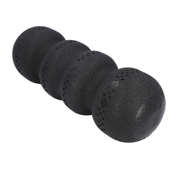 Foam Roller 18 Tum Svart EPP Hårdhet 75 Räfflad Design Muskelmassage Roller för Träning Avslappning