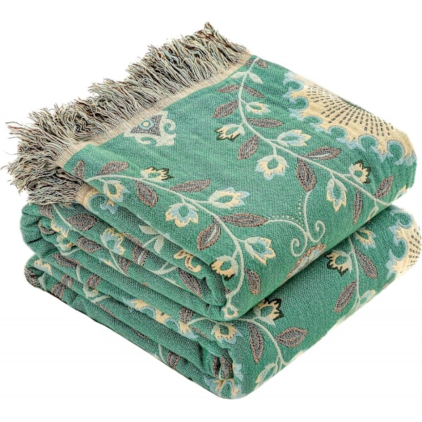 Bohemsk teppe 150 cm x 200 cm dusk vevd sengeteppe sofadekke