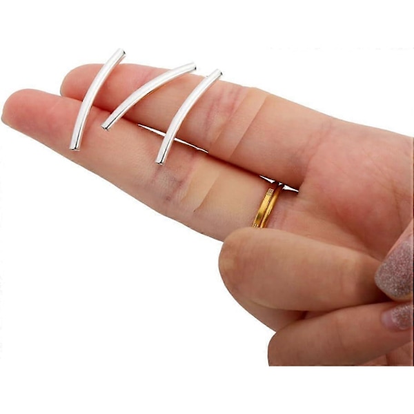 200 stk. Buede Lange Nuddelrør Twist Spacer Koblingsperler for DIY Smykkefremstilling Håndverk i Håndleddsarmbånd 3 25mm