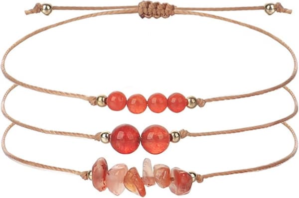 2 st Naturlig helande sten kristallpärla tråd justerbart armband med