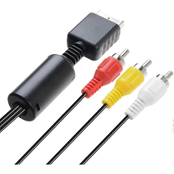 RCA Audio Video Kabel Spillekonsol Tilbehør AV Kabel til PS1 PS2 PS3 Playstation 1.8m