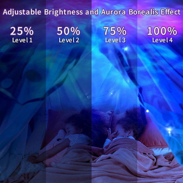 Ocean Wave Trådlös Projektorlampa med 16 Färgeffekter, Nattlampor LED