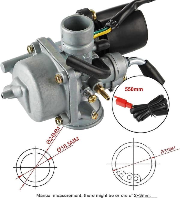 Forgasser 17.5mm Forgasser CPI, 2-takt, Hussar, Minarelli, Popcorn, Oliver, Generic, Keeway