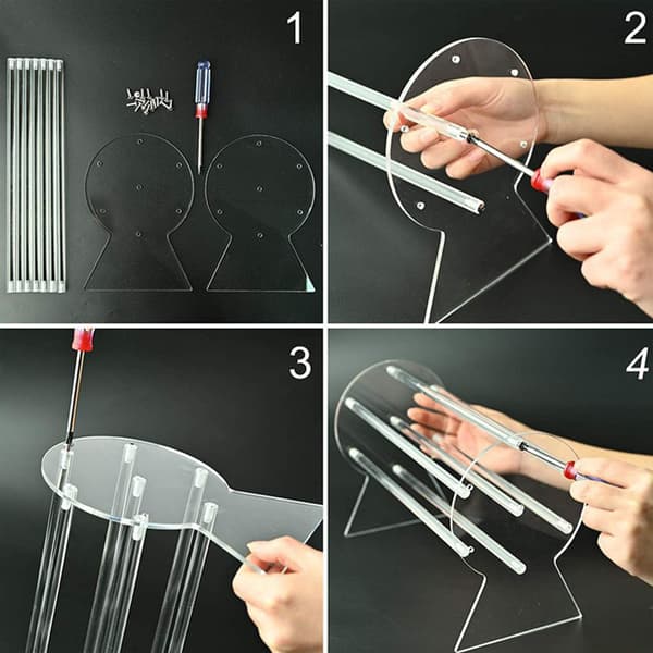 Pannebåndholder Akryl Pannebåndorganisator Avtakbar 30*13*20cm
