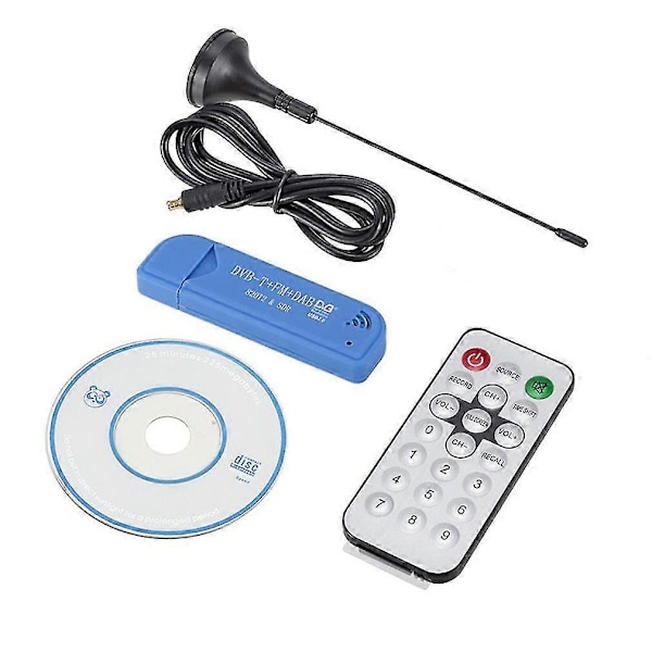 Digitalt TV-kort Mottaker Stick Sdr+dab+fm Dvb t Rtl2832u+fc0012 Usb 2.0 Digital TV-tuner Usb Fm+dab+dvb t+sdr
