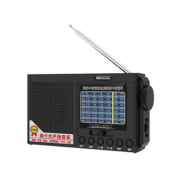 C53 Full Band Radio Mp3 Äldre Mini Ljudkort Högtalare Bärbar Spelare