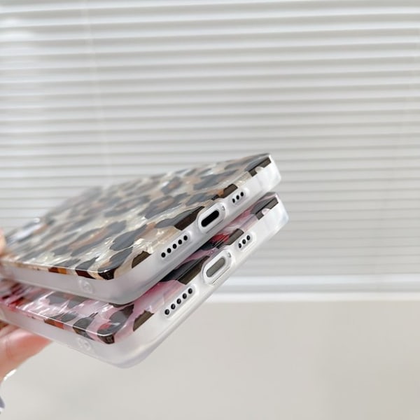 Case med mjukt mikrofiberfoder till iPhone XR- cover Leopardtryck på gultiphone XR